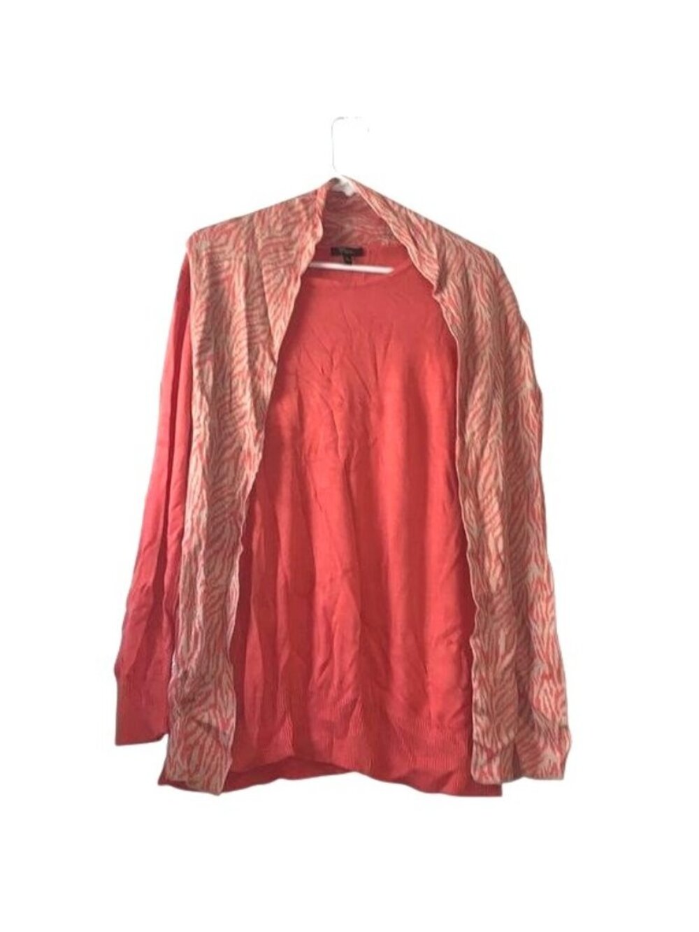 Coral Cupio Womens Sweater Cardigan XL